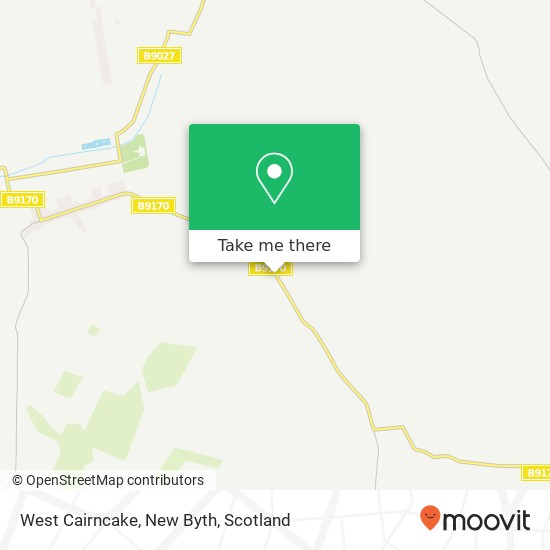 West Cairncake, New Byth map