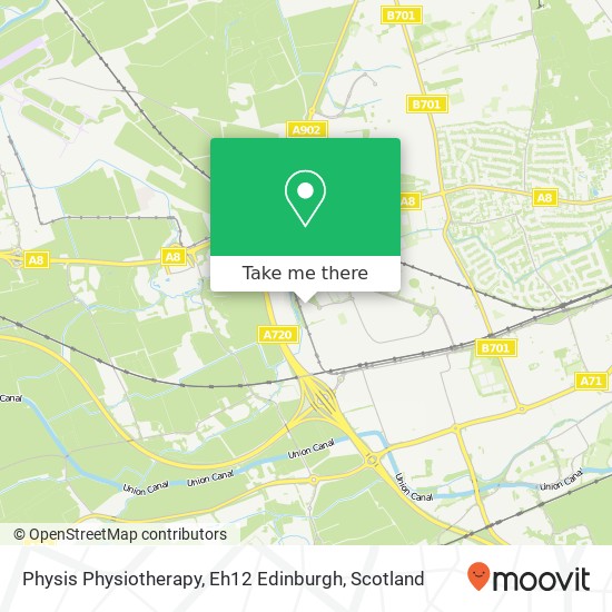 Physis Physiotherapy, Eh12 Edinburgh map