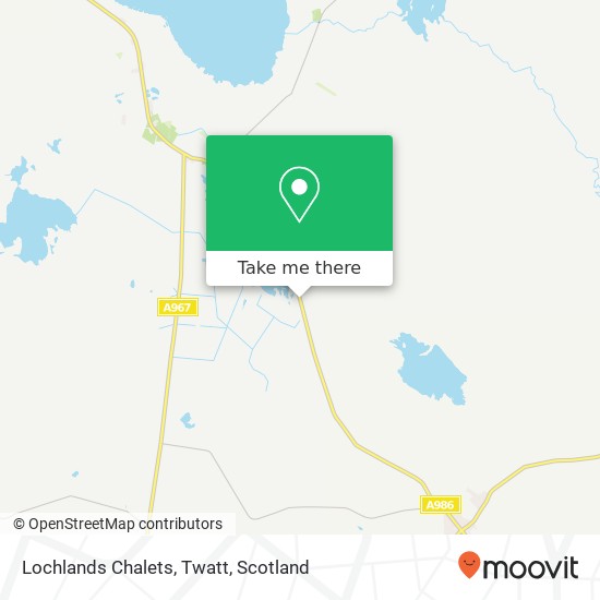 Lochlands Chalets, Twatt map