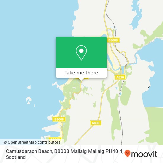 Camusdarach Beach, B8008 Mallaig Mallaig PH40 4 map