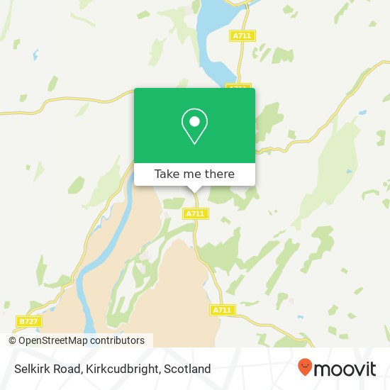 Selkirk Road, Kirkcudbright map