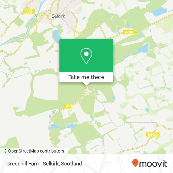 Greenhill Farm, Selkirk map