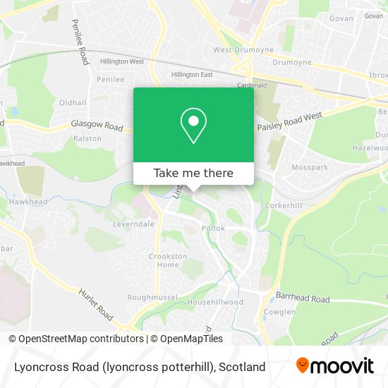 Lyoncross Road (lyoncross potterhill) map
