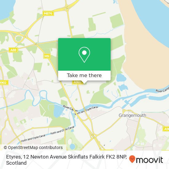 Etyres, 12 Newton Avenue Skinflats Falkirk FK2 8NP map