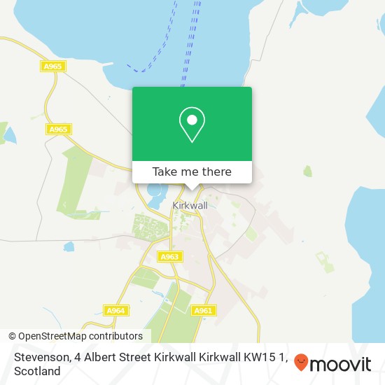 Stevenson, 4 Albert Street Kirkwall Kirkwall KW15 1 map
