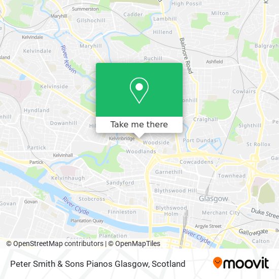 Peter Smith & Sons Pianos Glasgow map