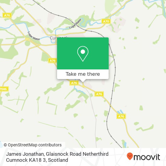 James Jonathan, Glaisnock Road Netherthird Cumnock KA18 3 map