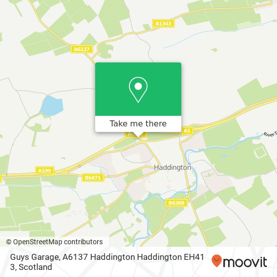 Guys Garage, A6137 Haddington Haddington EH41 3 map