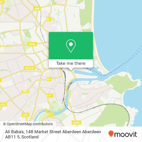 Ali Baba's, 148 Market Street Aberdeen Aberdeen AB11 5 map