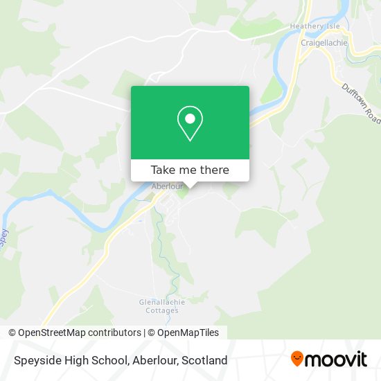 Speyside High School, Aberlour map