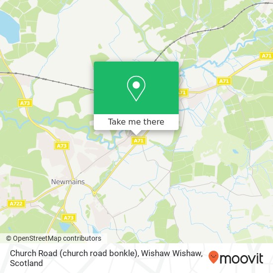 Church Road (church road bonkle), Wishaw Wishaw map