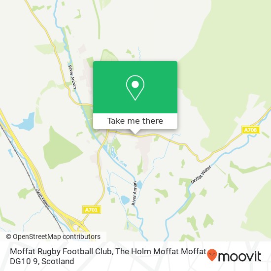 Moffat Rugby Football Club, The Holm Moffat Moffat DG10 9 map