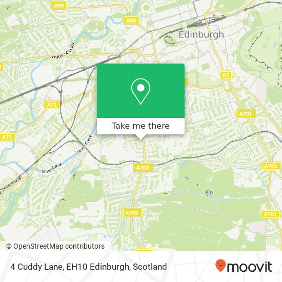 4 Cuddy Lane, EH10 Edinburgh map