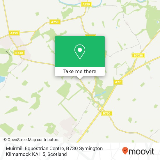 Muirmill Equestrian Centre, B730 Symington Kilmarnock KA1 5 map