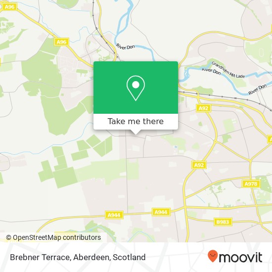 Brebner Terrace, Aberdeen map