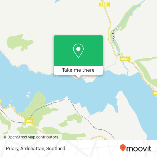 Priory, Ardchattan map