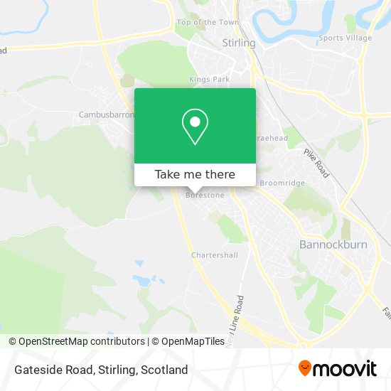 Gateside Road, Stirling map