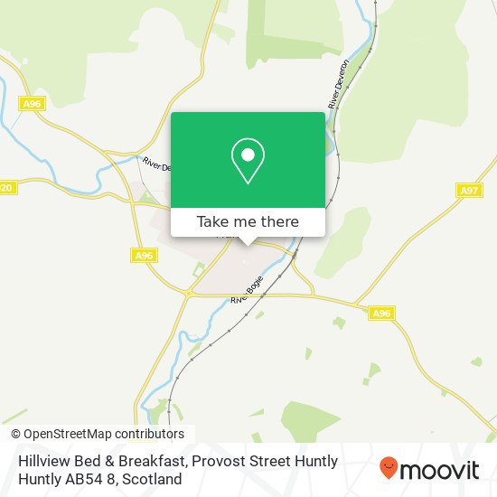 Hillview Bed & Breakfast, Provost Street Huntly Huntly AB54 8 map