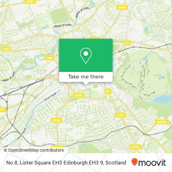 No.8, Lister Square EH3 Edinburgh EH3 9 map