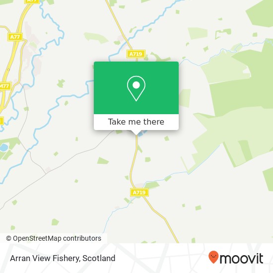 Arran View Fishery, A719 Moscow map