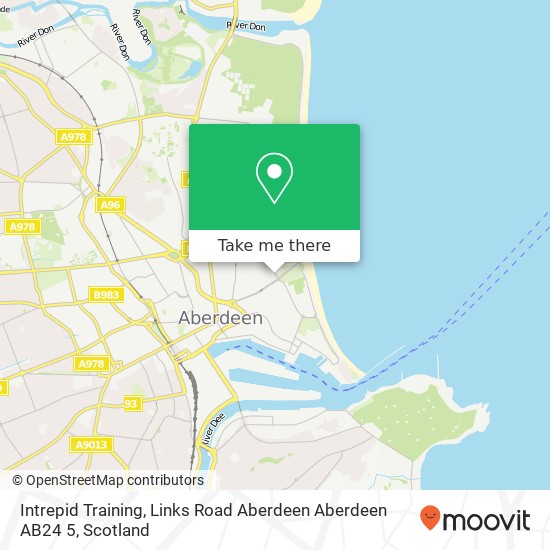 Intrepid Training, Links Road Aberdeen Aberdeen AB24 5 map