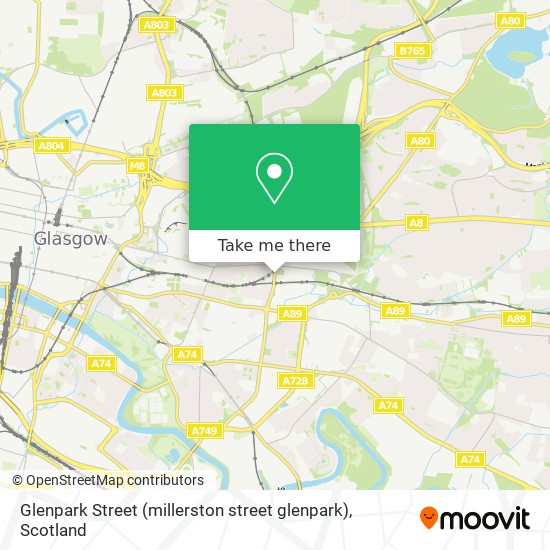 Glenpark Street (millerston street glenpark) map