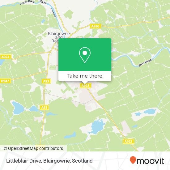 Littleblair Drive, Blairgowrie map