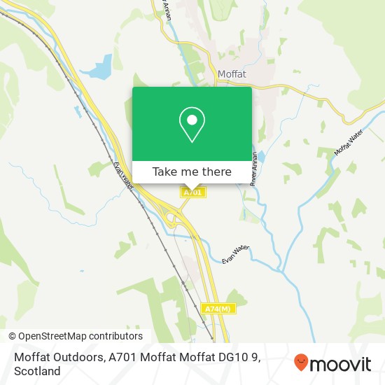 Moffat Outdoors, A701 Moffat Moffat DG10 9 map