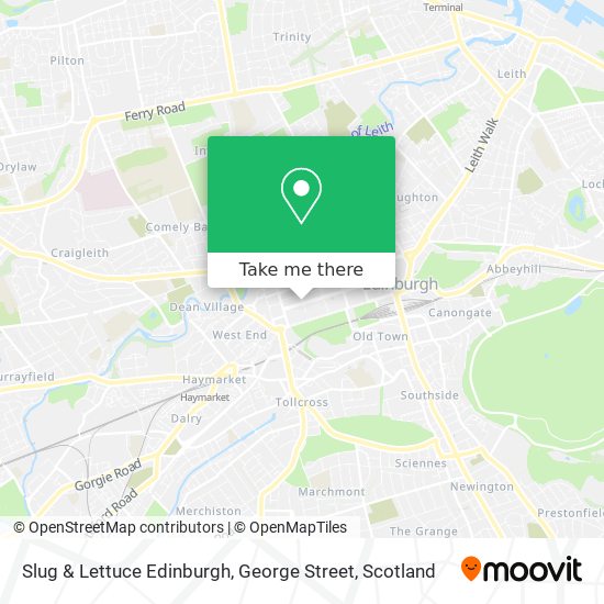 Slug & Lettuce Edinburgh, George Street map