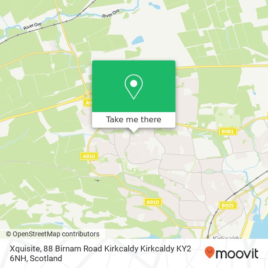 Xquisite, 88 Birnam Road Kirkcaldy Kirkcaldy KY2 6NH map