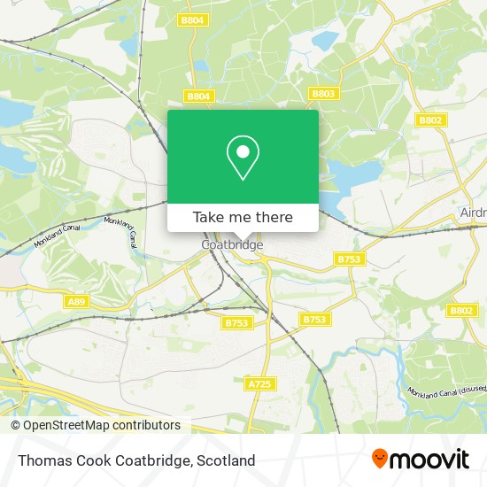 Thomas Cook Coatbridge map