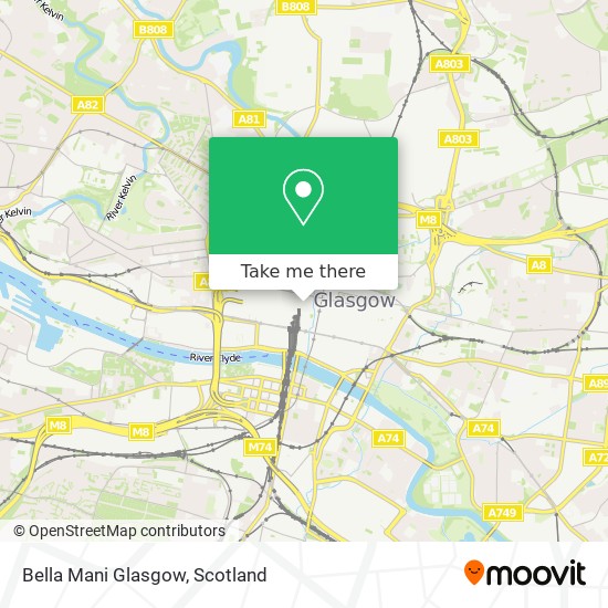 Bella Mani Glasgow map
