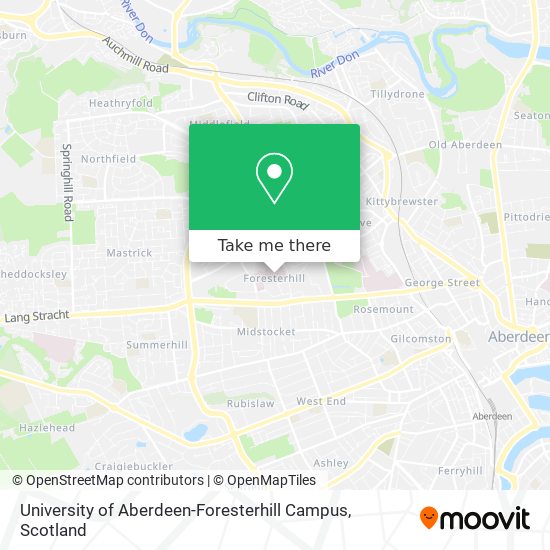 University of Aberdeen-Foresterhill Campus map