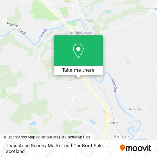 Thainstone Sunday Market and Car Boot Sale map