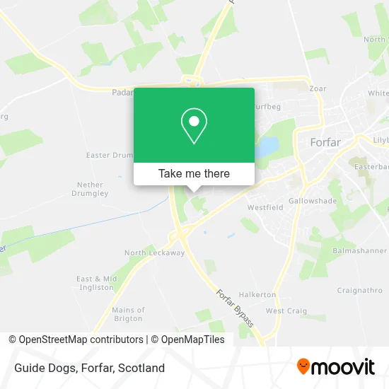 Guide Dogs, Forfar map