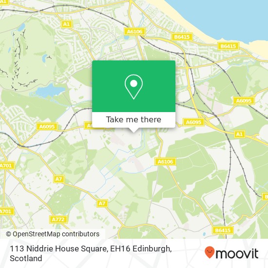 113 Niddrie House Square, EH16 Edinburgh map