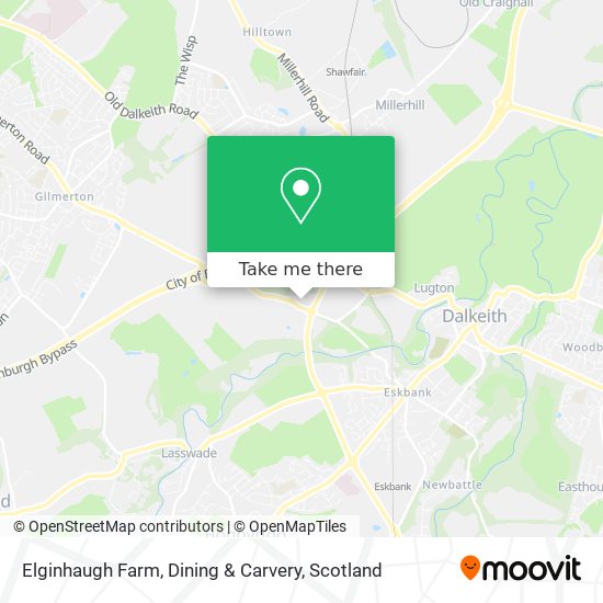 Elginhaugh Farm, Dining & Carvery map