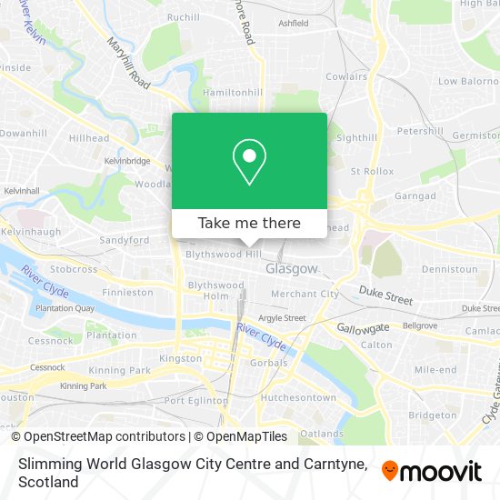 Slimming World Glasgow City Centre and Carntyne map
