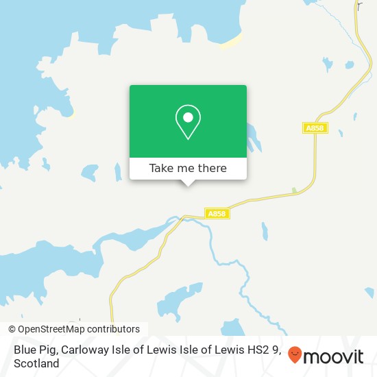 Blue Pig, Carloway Isle of Lewis Isle of Lewis HS2 9 map