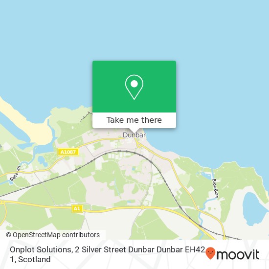 Onplot Solutions, 2 Silver Street Dunbar Dunbar EH42 1 map