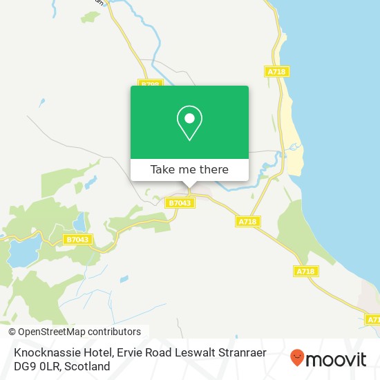 Knocknassie Hotel, Ervie Road Leswalt Stranraer DG9 0LR map