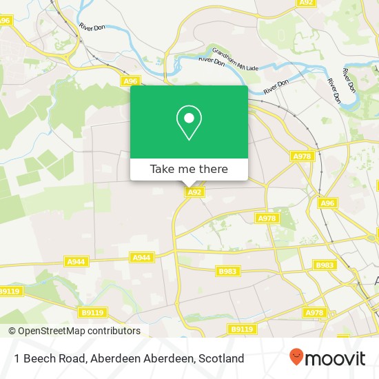 1 Beech Road, Aberdeen Aberdeen map