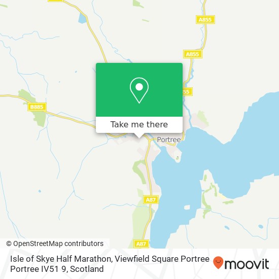 Isle of Skye Half Marathon, Viewfield Square Portree Portree IV51 9 map