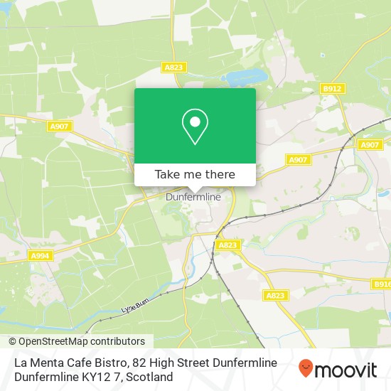 La Menta Cafe Bistro, 82 High Street Dunfermline Dunfermline KY12 7 map