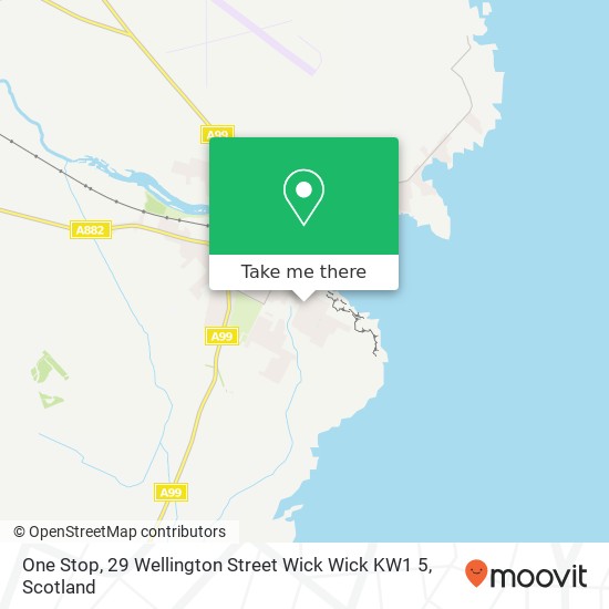 One Stop, 29 Wellington Street Wick Wick KW1 5 map