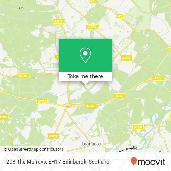 208 The Murrays, EH17 Edinburgh map
