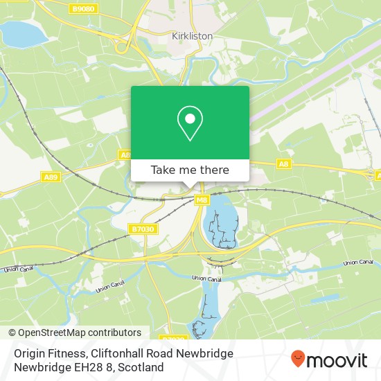 Origin Fitness, Cliftonhall Road Newbridge Newbridge EH28 8 map