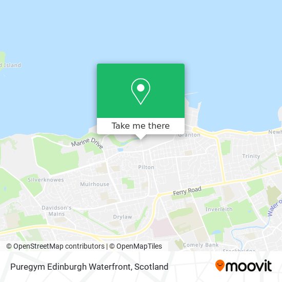 Puregym Edinburgh Waterfront map