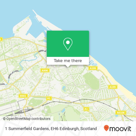 1 Summerfield Gardens, EH6 Edinburgh map