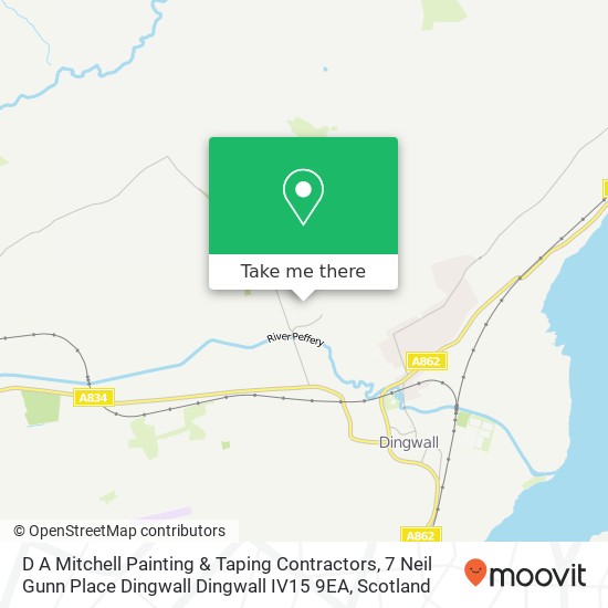 D A Mitchell Painting & Taping Contractors, 7 Neil Gunn Place Dingwall Dingwall IV15 9EA map